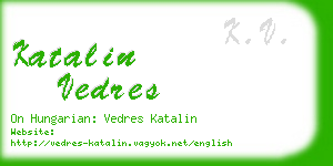 katalin vedres business card